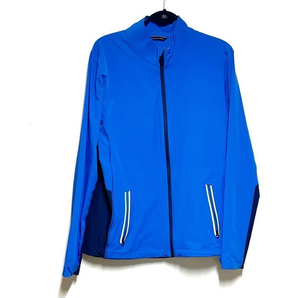New KJUS Of Switzerland Domus CL Blue Mens Golf Jacket Sz L